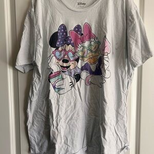 Vintage Disney Minnie & Daisy Heart Sunglasses Tee - White